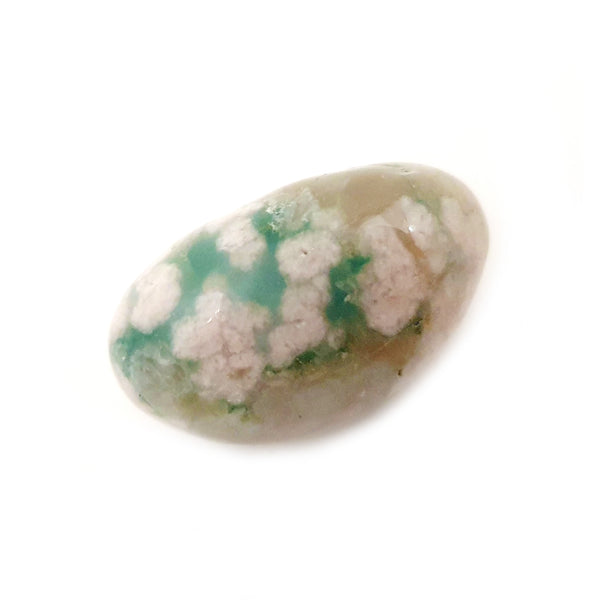 Tumbled Stones - Green Flower Agate