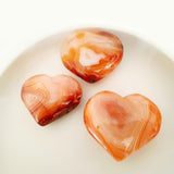 Gemstone Carvings - Heart Red Carnelian