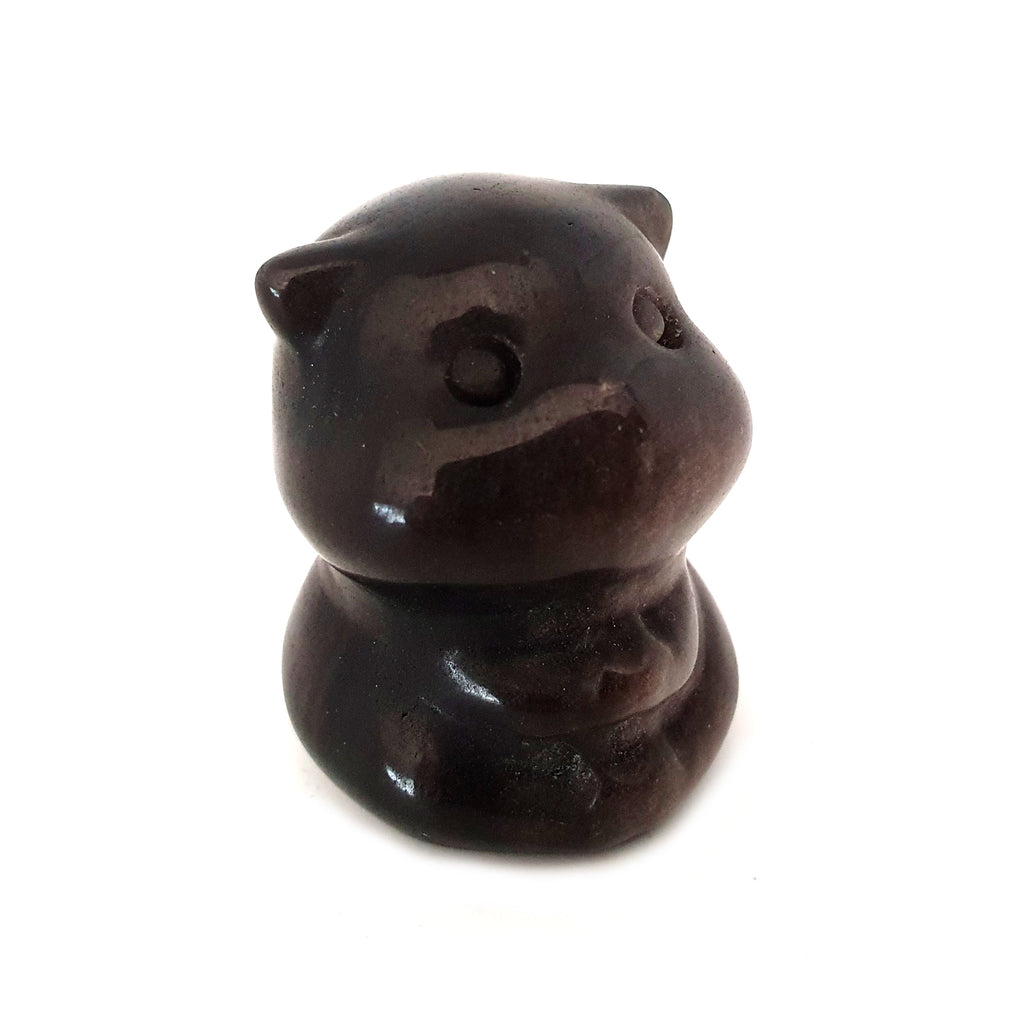 Gemstone Carvings - Hamster Gold Sheen Obsidian