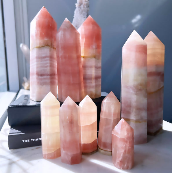 Crystal Towers - A Rose Calcite Tower