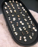 Glamorous Pearls Collection Earrings - Round Pearl Gold Loop Earrings