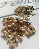 Glamorous Pearls Collection Earrings - Irregular Pearls Oval Loop Earrings