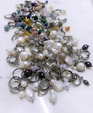 Glamorous Pearls Collection Earrings - Titanium Irregular Pearls Earrings