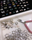 Glamorous Pearls Collection Earrings - Irregular Trio Flat Freshwater Pearls Earrings