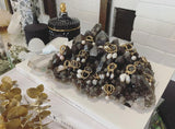 Glamorous Pearls Collection Earrings - Flat Round Pearl Designer Loop Earrings