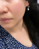 Glamorous Pearls Collection Earrings - Round Pearl Gold Loop Earrings