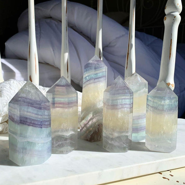 Crystal Towers - A Morrocco Fluorite Tower
