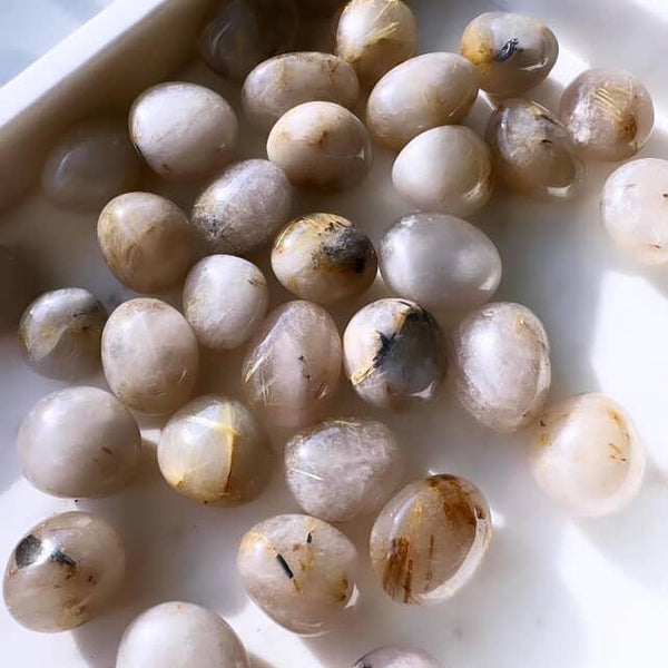 Tumbled Stones - Golden Rutilated Quartz