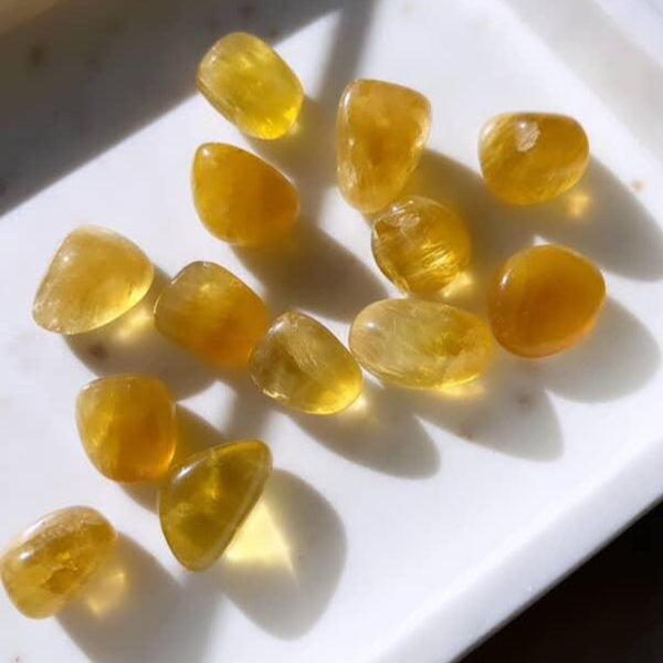 Tumbled Stones - Golden Fluorite