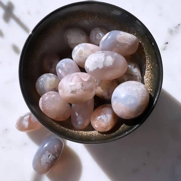 Tumbled Stones - Pink Amethyst Flower Agate