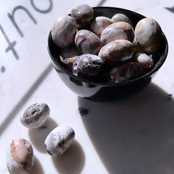 Tumbled Stones - White Crazy Lace Agate