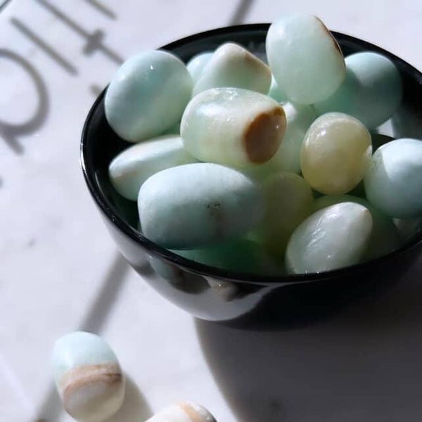 Tumbled Stones - Pistachio Calcite