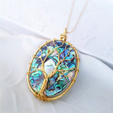 Adore Gems Collection - Abalone Shell Tree of Life Necklace