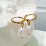 Glamorous Pearls Collection Earrings - Oval Freshwater Pearls Earrings