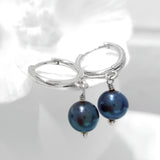 Glamorous Pearls Collection Earrings - Titanium Round Pearls Earrings