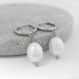 Glamorous Pearls Collection Earrings - Oval Freshwater Pearls Earrings