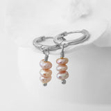 Glamorous Pearls Collection Earrings - Trilogy Pink Nuggets Freshwater Pearls Earrings