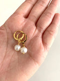 Glamorous Pearls Collection Earrings - Oval Nuggets Freshwater Pearls Earrings