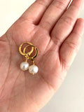 Glamorous Pearls Collection Earrings - Groovy Round Freshwater Pearls Earrings