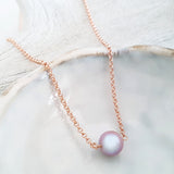 Glamorous Pearls Collection Necklace - Lavender Round Pearl Necklace