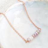 Glamorous Pearls Collection Necklace - Pink Pearl Nuggets Strand Necklace