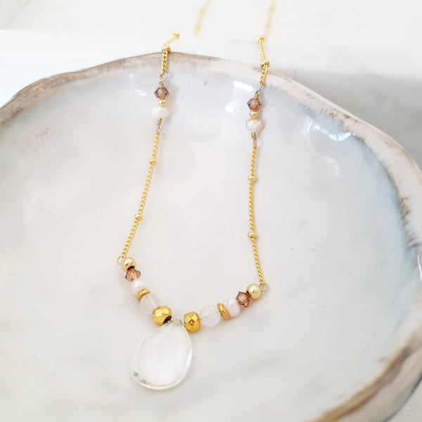 Teardrop Gems Collection - Faceted Teardrop Designer Necklace