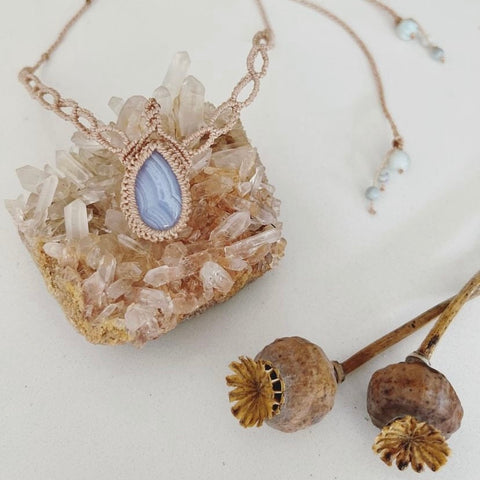 Jewellery Making Macrame Gemstone Necklace by Rochelle Taylor - 30 Jul 2023