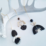 Charismatic Wanderlust Collection - Horn Necklace Shell Ebony Moon