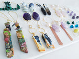 Adore Gemstone Earrings Collection - Clear Quartz Crystals Hanging Earrings