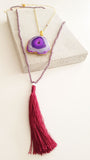 Tassel Gemstone Necklace