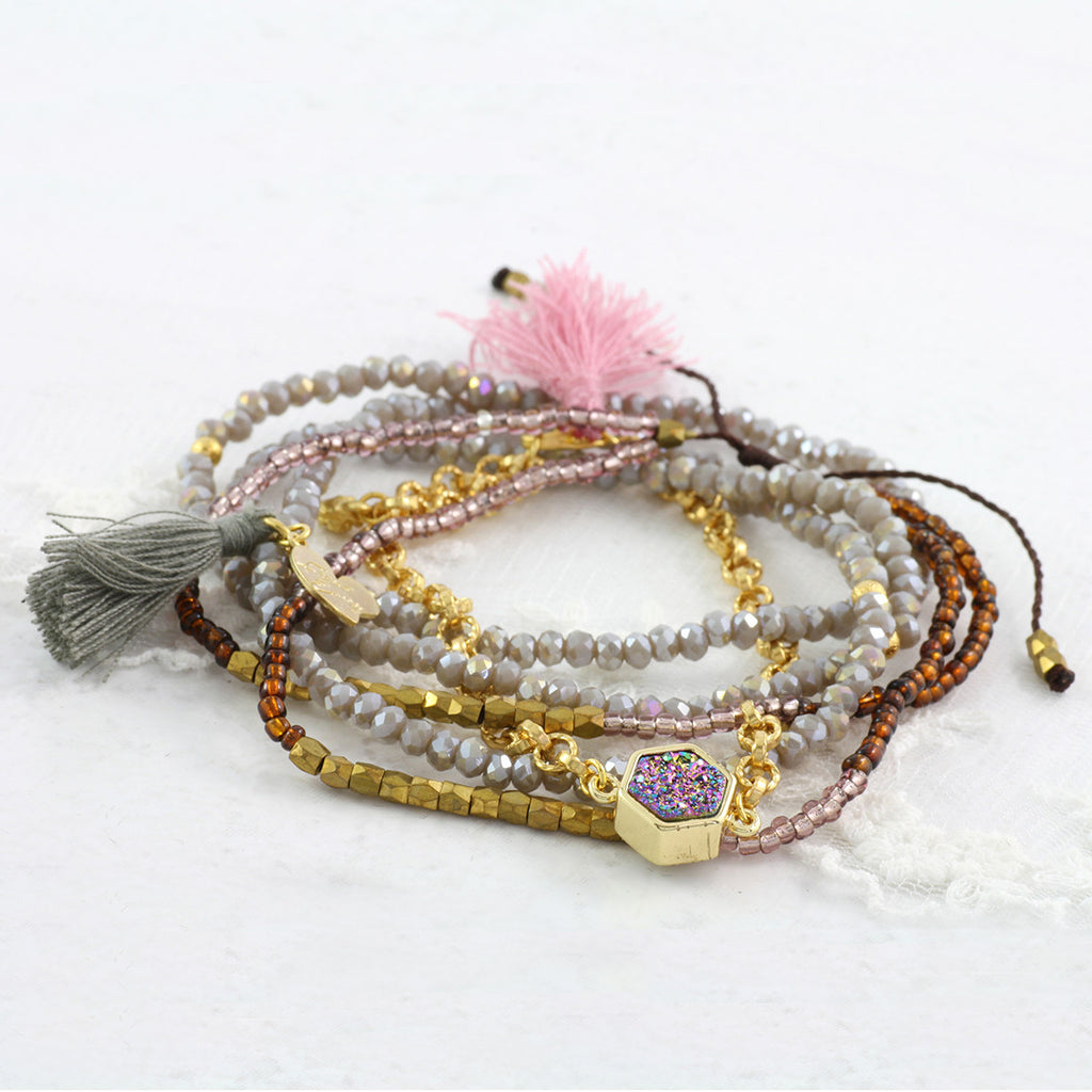 Embellished Tassel Bracelet - Soul Made Boutique
