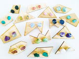 Adore Gemstone Earrings Collection - RAW - Blue Turquoise Ear Studs