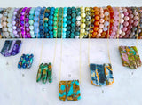 Adore Gems Collection - Agate and Jasper Colourful Necklaces