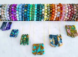 Adore Gems Collection - Agate and Jasper Colourful Necklaces