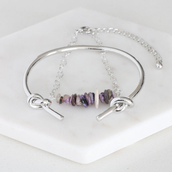 Adore Gemstone Collection - Purple Charoite Bracelet