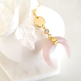 Adore Gemstone Collection - Rose Quartz Horn Necklace