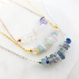 Adore Gemstone Collection - Petrified Wood Palette Necklace