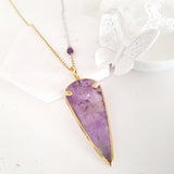 Adore Gemstone Collection - Amethyst Spearhead Necklace