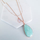 Adore Gemstone Collection - Teardrop Amazonite Necklace