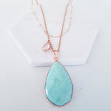 Adore Gemstone Collection - Teardrop Amazonite Necklace