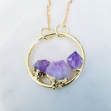 Adore Gemstone Collection - Three Sisters Amethyst Necklace
