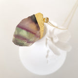 Adore Gemstone Collection - Raw Fluorite Nugget Necklace