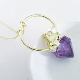 Adore Gemstone Collection - Amethyst Nugget Band Necklace