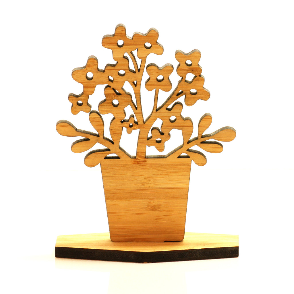 Wooden Floral Display Ornament