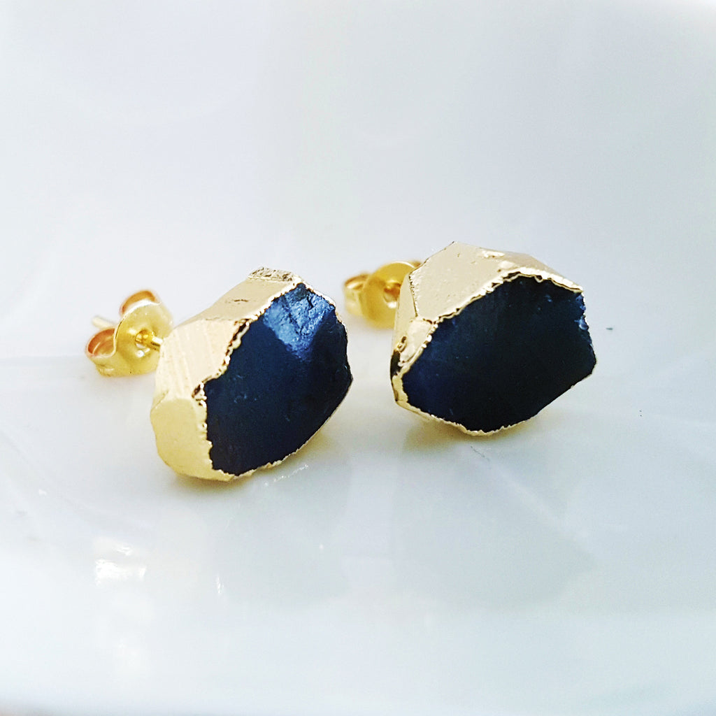 Adore Gemstone Earrings Collection - RAW - Eagle Eye Ear Studs