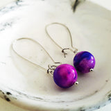 Adore Gemstone Earrings Collection - Purple Galaxy Jasper Earrings