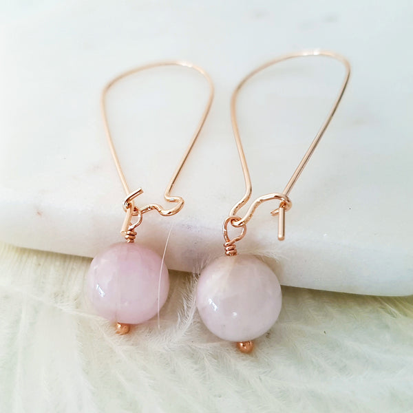 Adore Gemstone Earrings Collection - Pink Kunzite Earrings