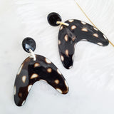 Charismatic Wanderlust Collection - Horn Earrings Spotted Boomerang