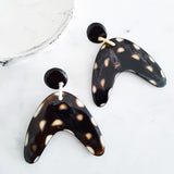 Charismatic Wanderlust Collection - Horn Earrings Spotted Boomerang