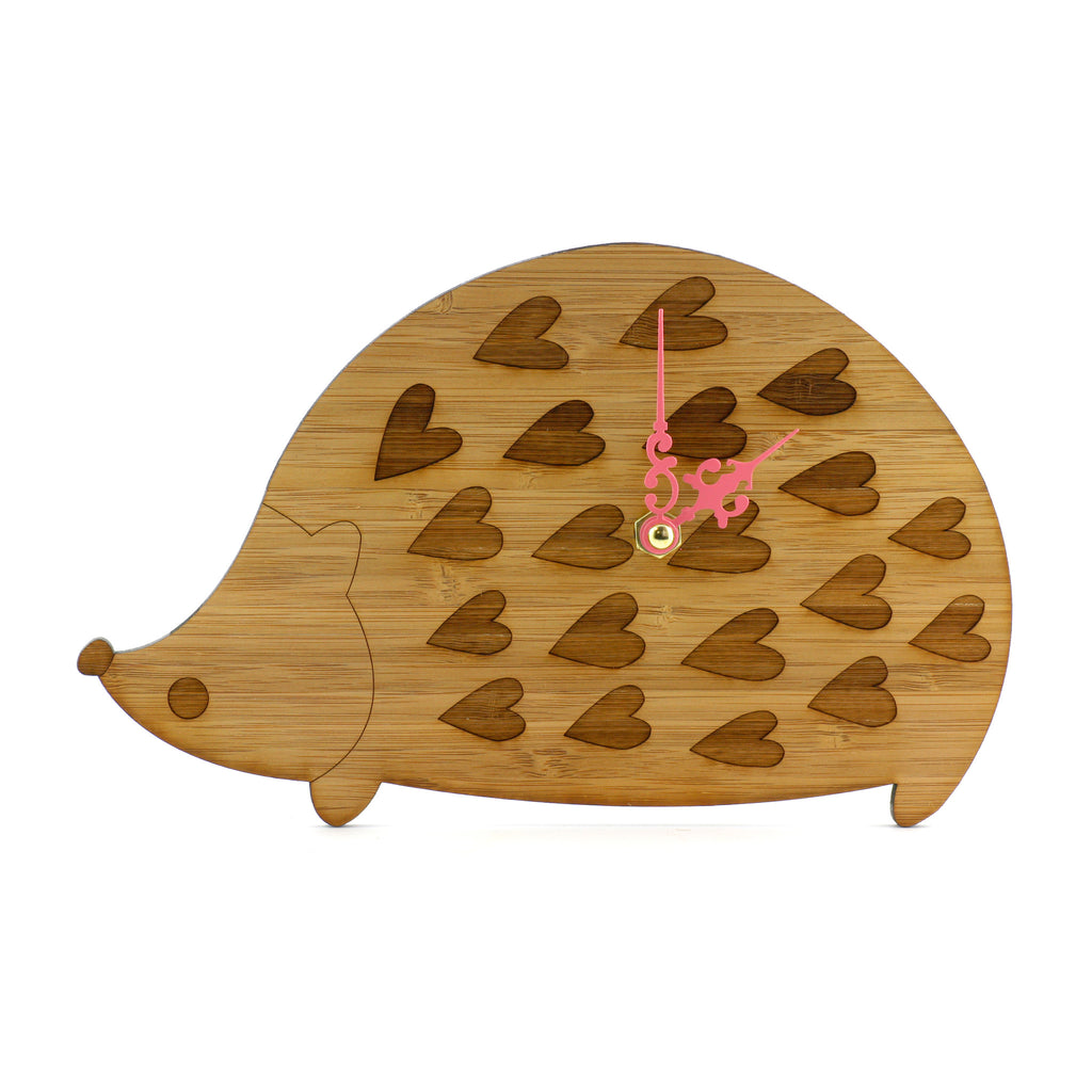 Wooden Clock - Hedgehog
